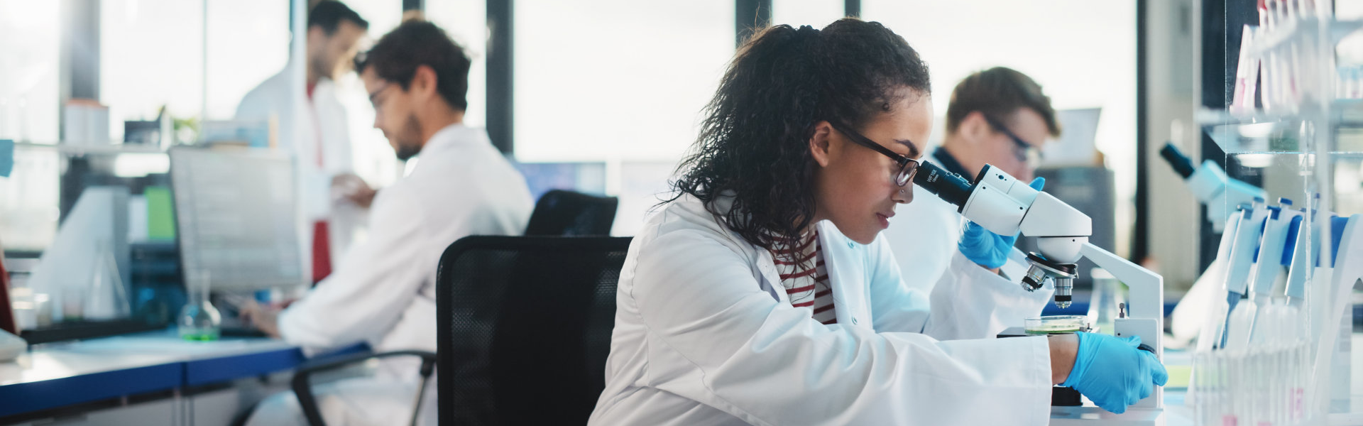 research using the microscope